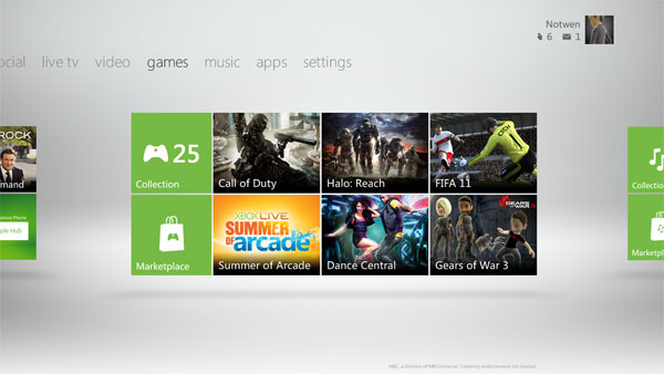 Xbox 360 Dashboard Fall 2011